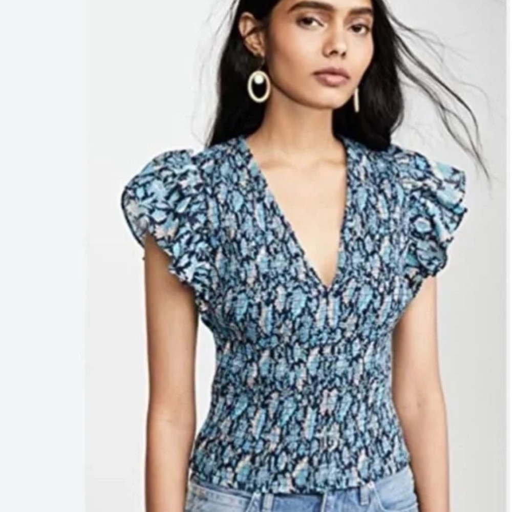 La Vie Rebecca Taylor Smocked Top XS